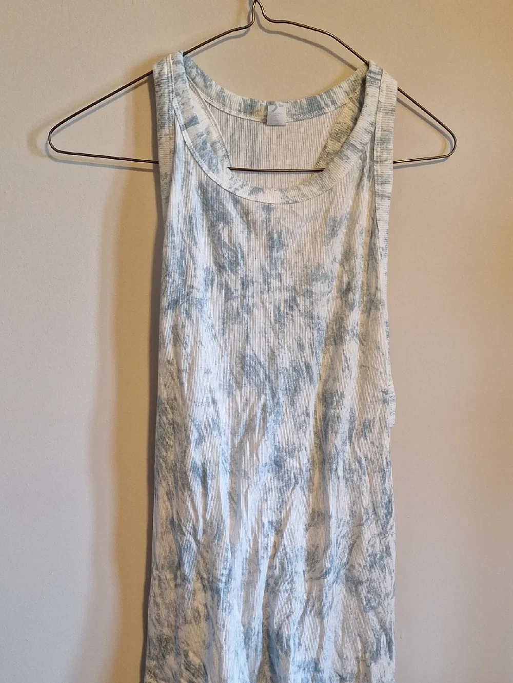 Women’s Light Blue Racerback Tie-Dye Tank Top - Picture 1 of 3
